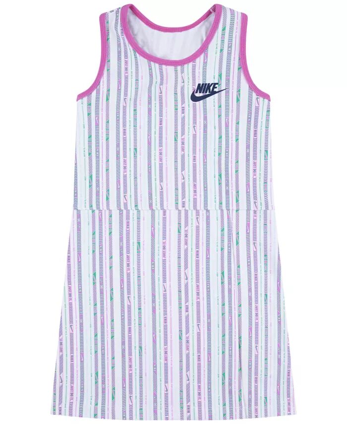 

Платье без рукавов Nike Little Girls Happy Camper Macy'S, белый