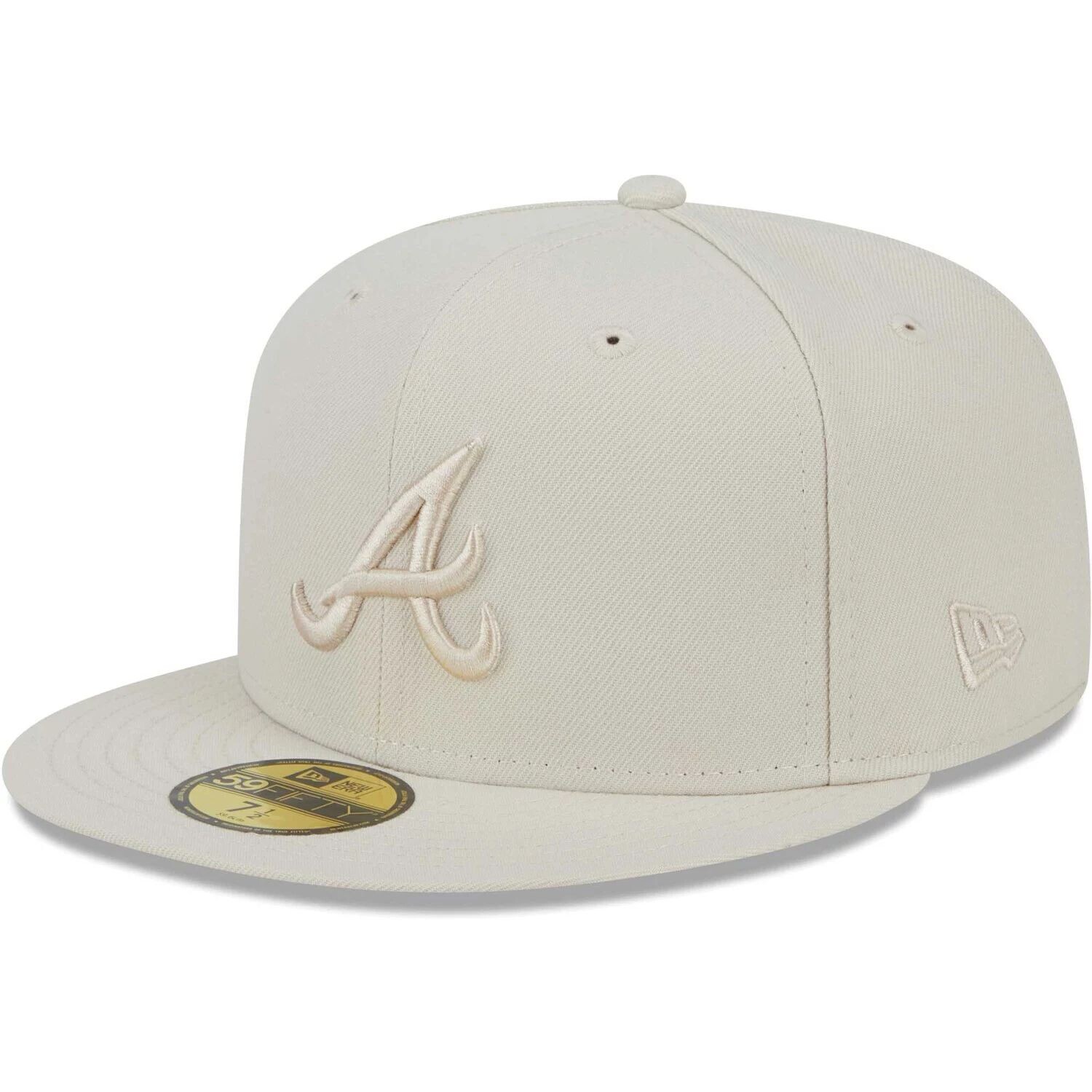 

Мужская приталенная шляпа New Era цвета хаки Atlanta Braves Tonal 59FIFTY