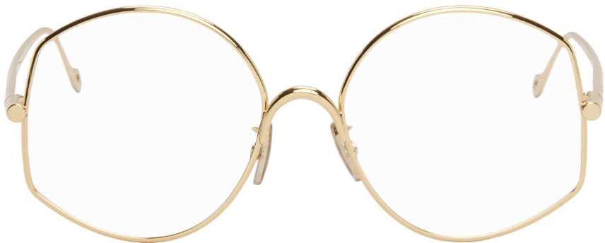 Золотые очки из изысканного металла, блестящая эндура LOEWE
