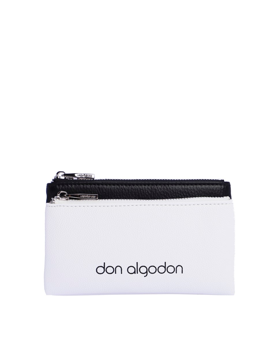Белая женская сумочка на молнии Don Algodón, белый маленькая черная сумочка lala на молнии don algodón черный