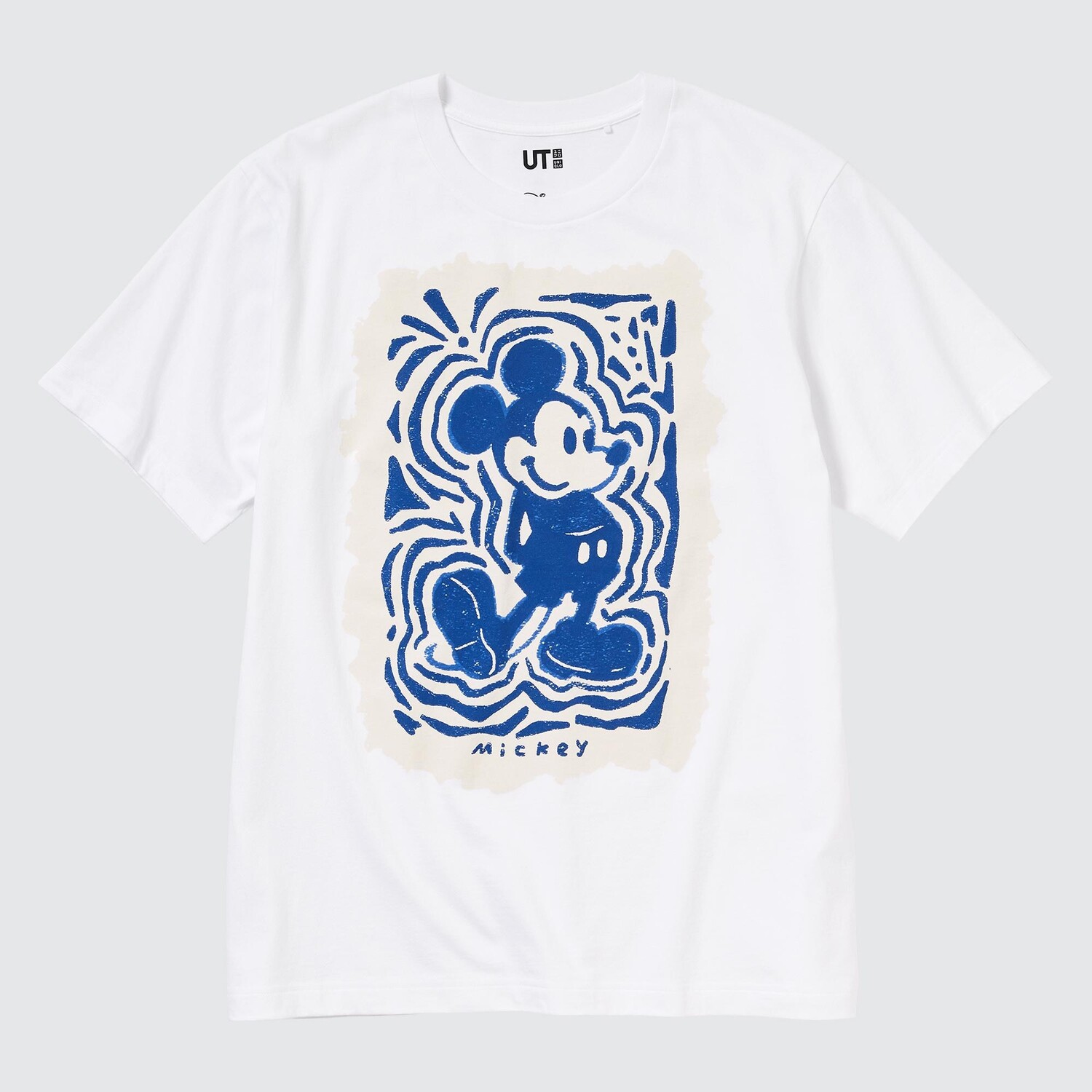 

Футболка флисовая Uniqlo Mickey Stands с рисунком, белый