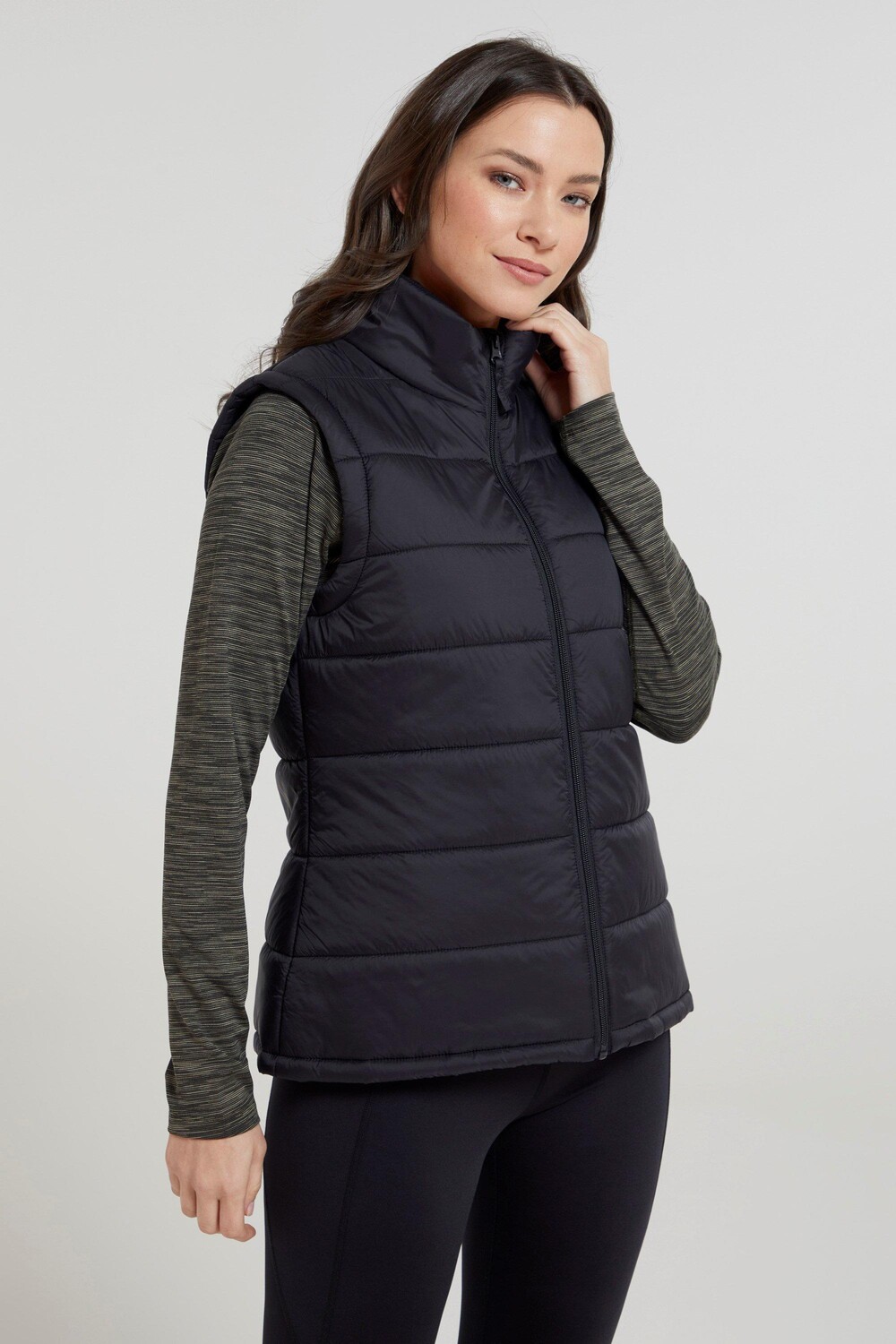 

Утепленный жилет Essentials — легкий жилет Mountain Warehouse, черный