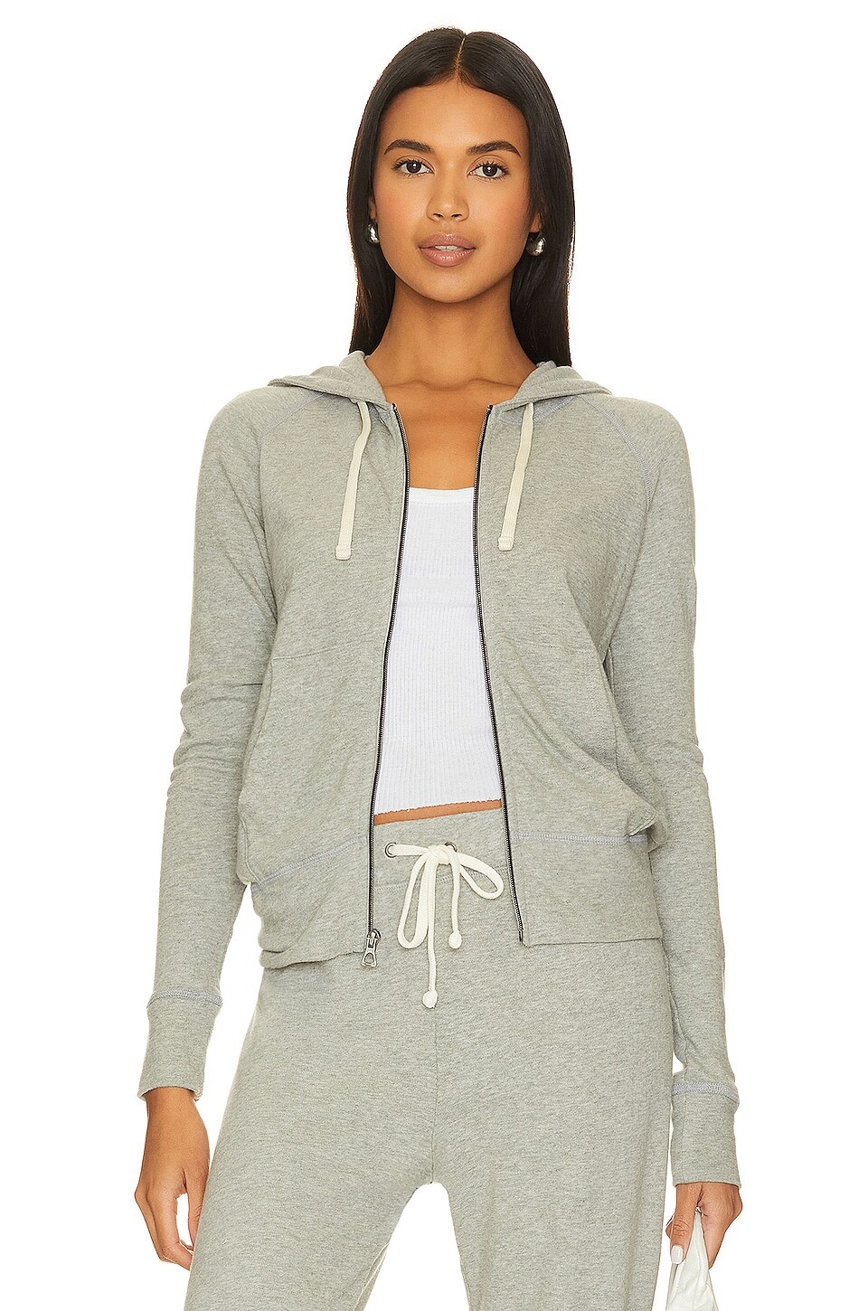 

Толстовка James Perse Classic Zip Up, цвет Heather Grey