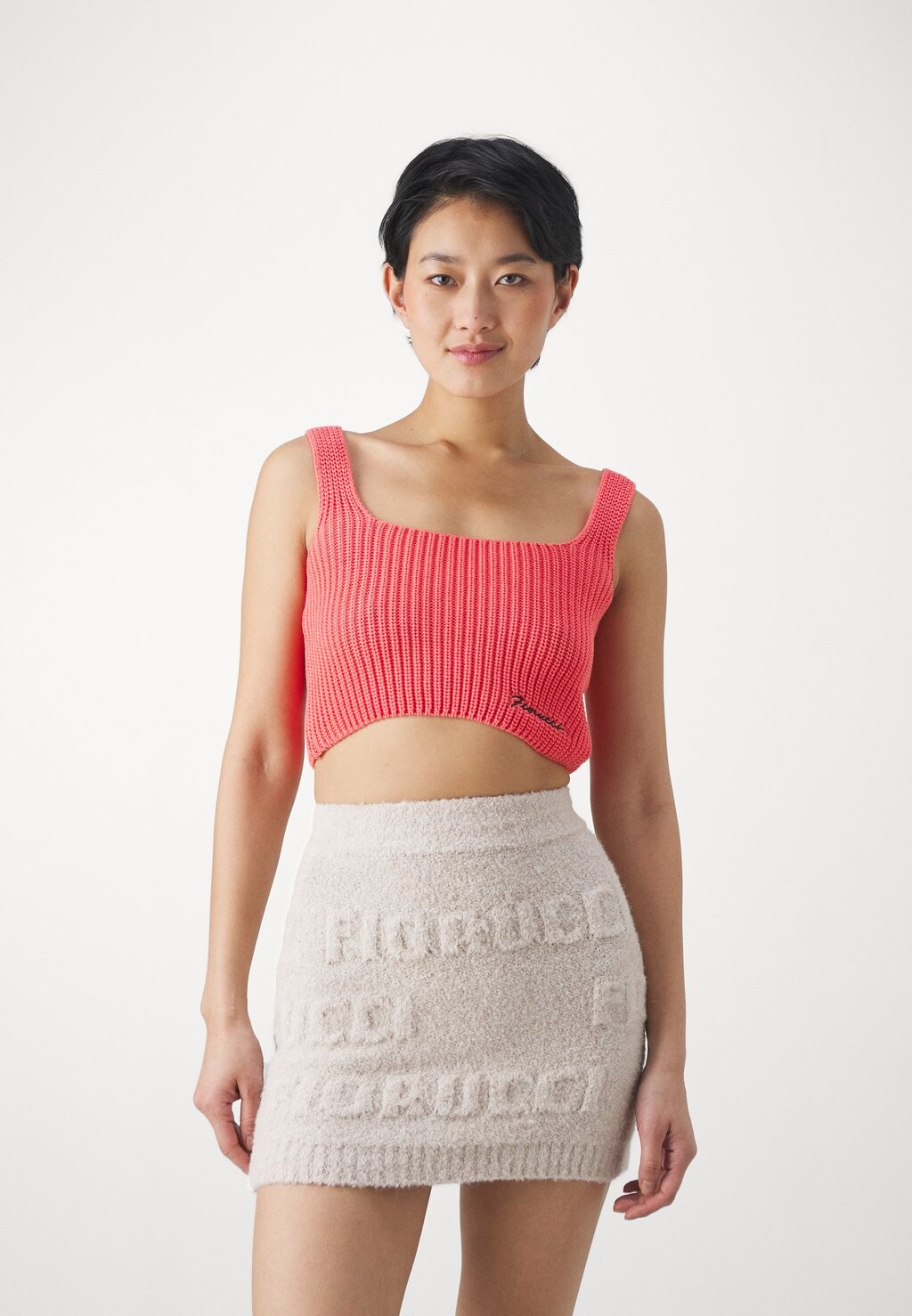

Топ SQUIGGLE CROCHET Fiorucci, красный