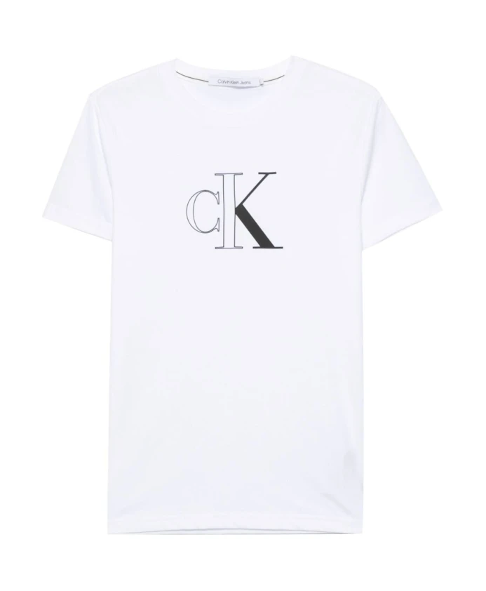 

Футболка и поло с логотипом Calvin Klein Jeans, белый