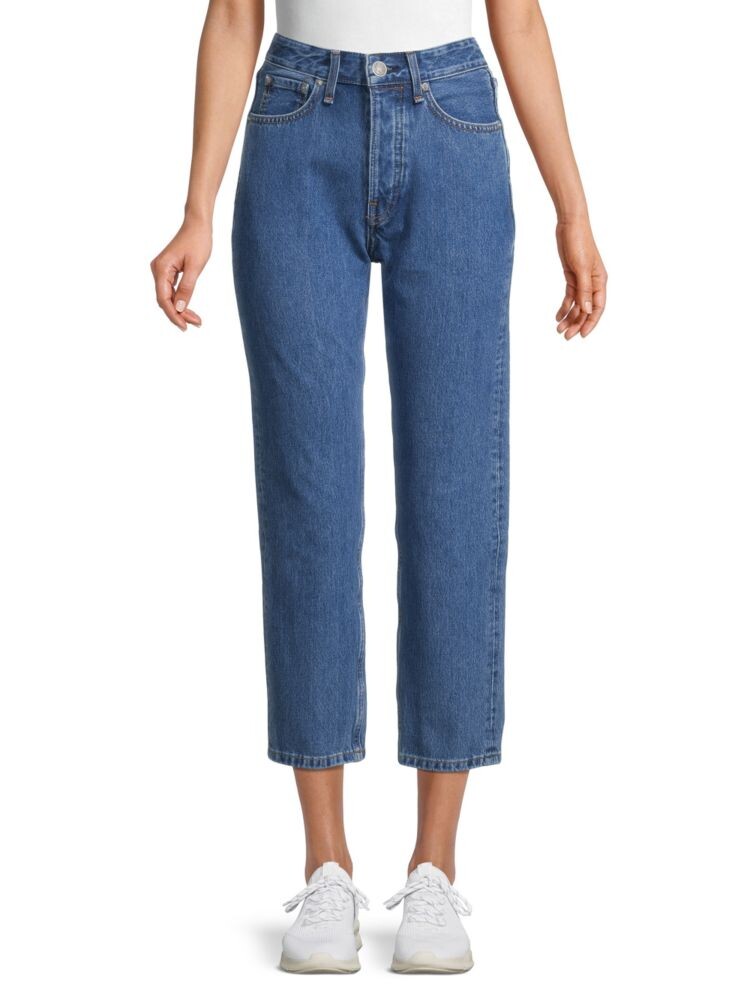 

Узкие джинсы до щиколотки с высокой посадкой Maya Rag & Bone, индиго