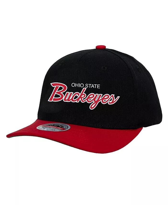 

Мужская черная бейсболка Ohio State Buckeyes Team Script 2.0 Snapback Mitchell & Ness, черный