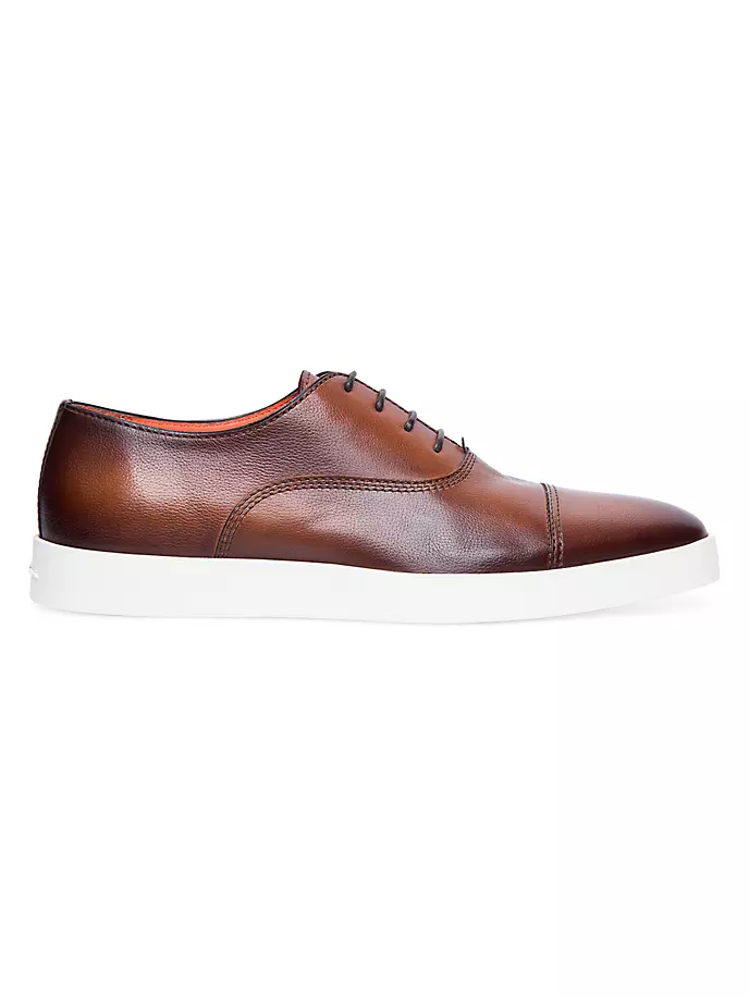 

Кожаные Дерби Santoni, цвет dark brown