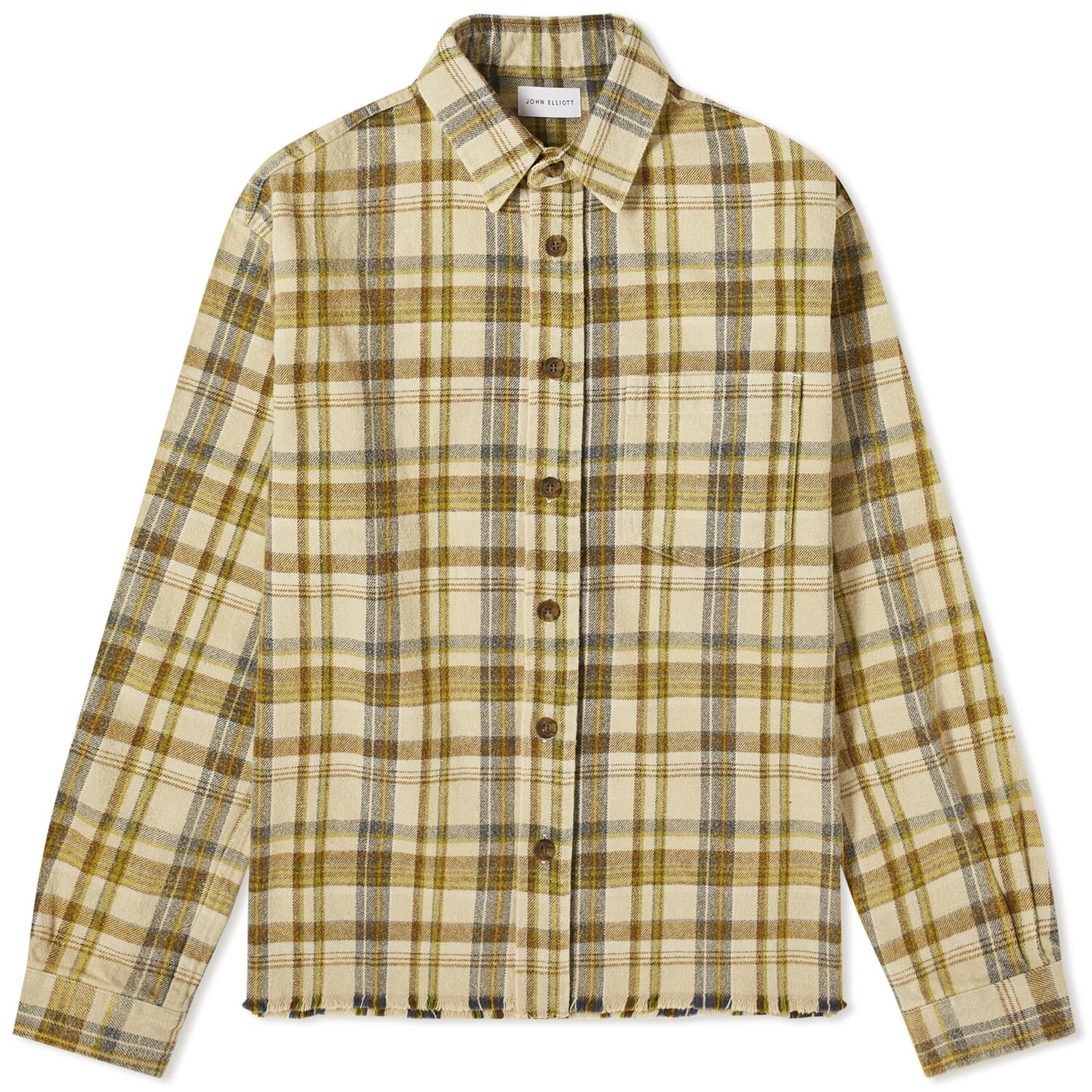 

Рубашка John Elliott Hemi Plaid, цвет Neutrals