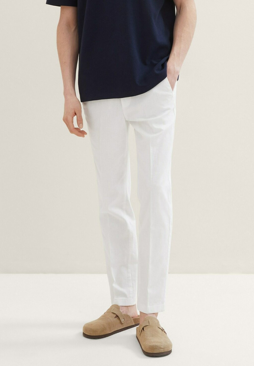 

Брюки TAPERED TOM TAILOR DENIM, цвет white