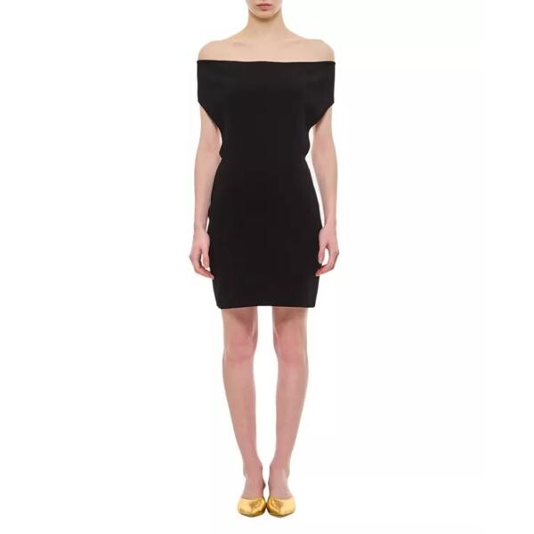 

Платье off-the-shoulder short dress Jacquemus, черный