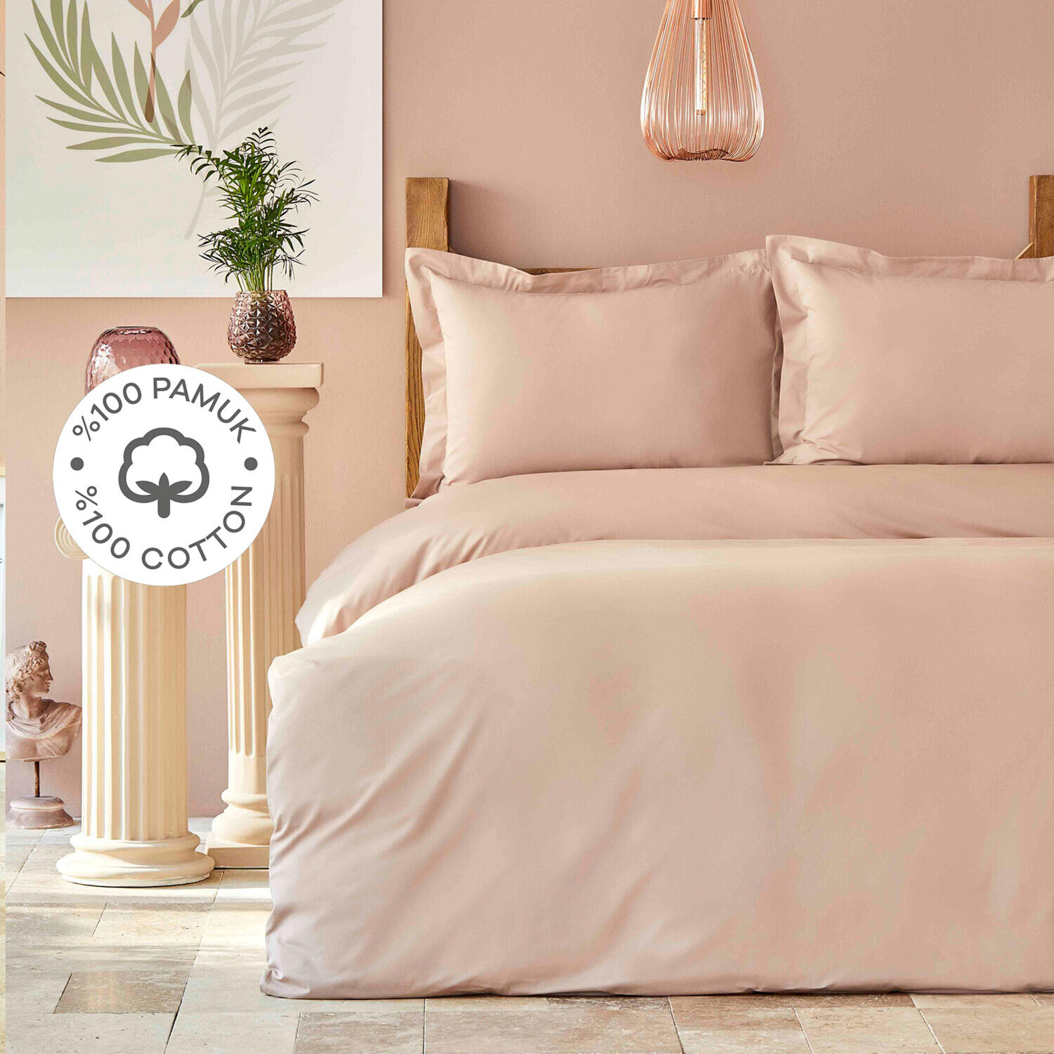 

Karaca Home Back To Basic Powder Комплект постельного белья из 100 % хлопка