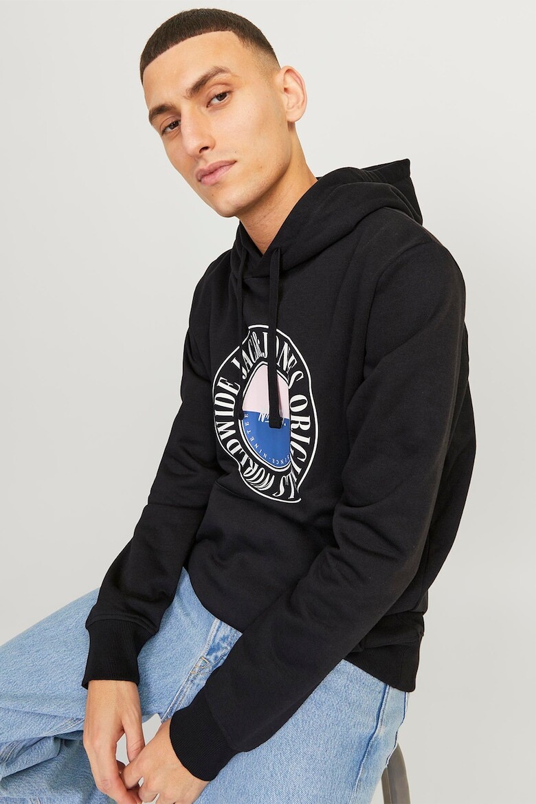 

Толстовка с логотипом и карманом-кенгуру Jack & Jones, черный