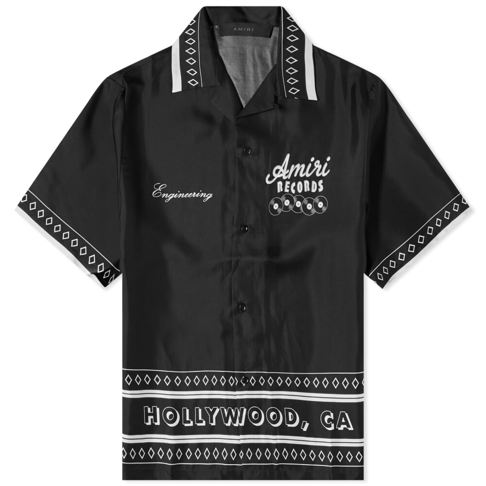 

Шелковая отпускная рубашка AMIRI Records, черный