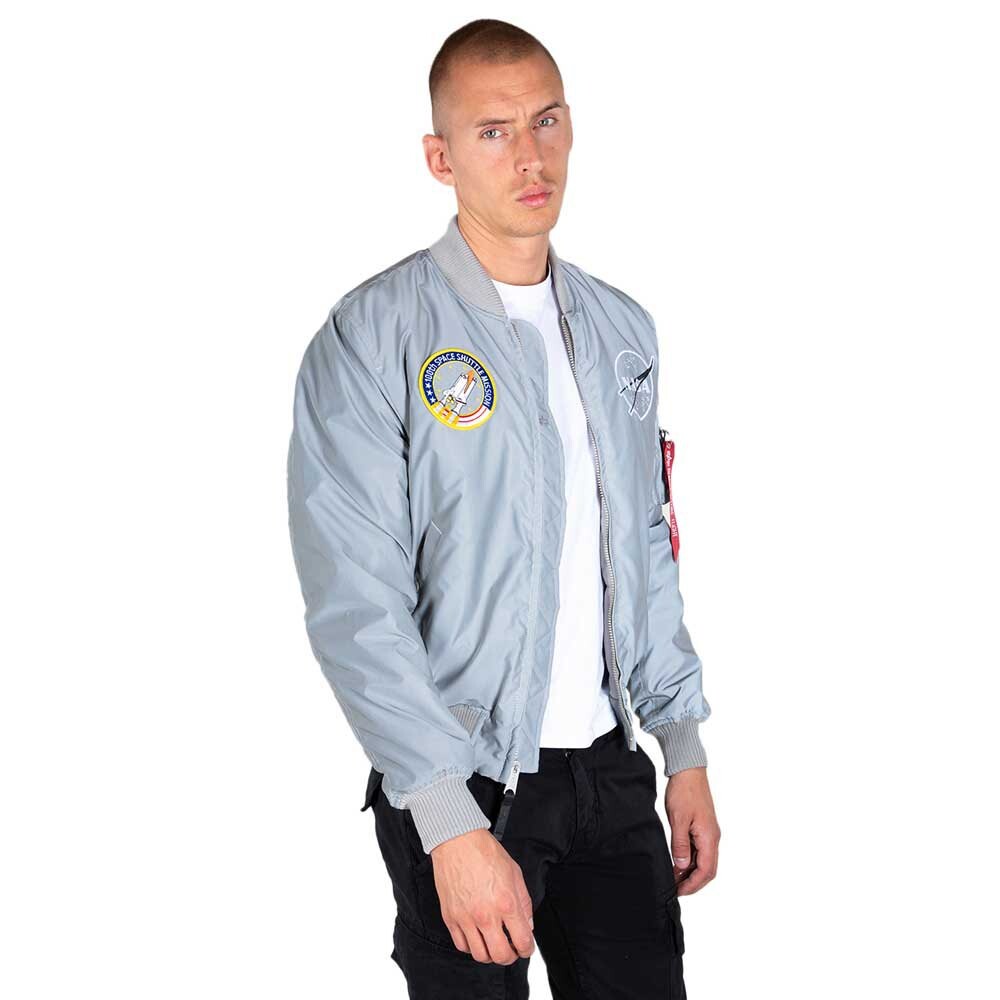 

Куртка Alpha Industries MA-1 NASA Reflective, серебряный, Серый