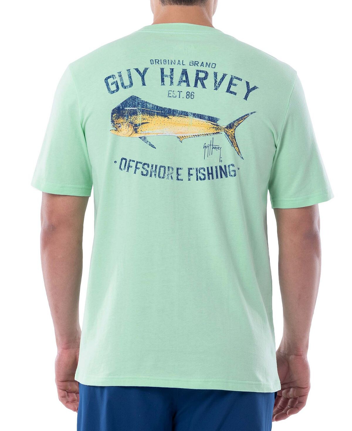 

Мужская футболка с круглым вырезом и карманами с короткими рукавами Guy Harvey