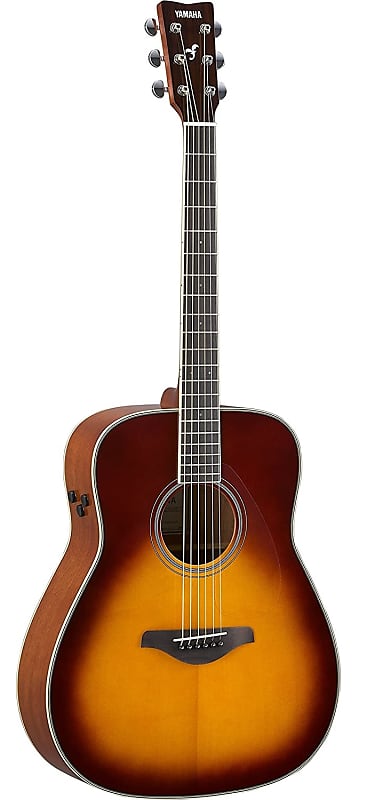 цена Акустическая гитара Yamaha FG-TA TransAcoustic Dreadnought Acoustic Guitar, Brown Sunburst