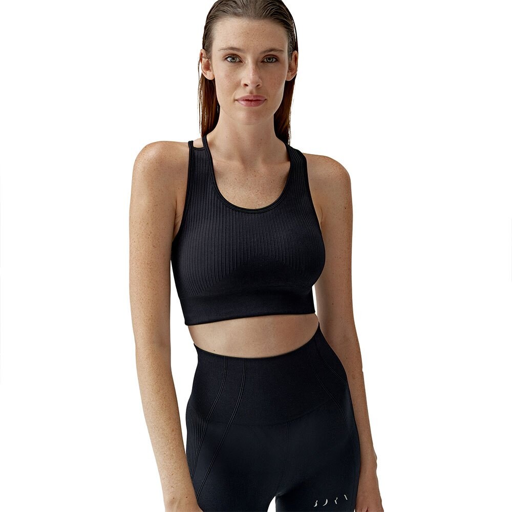 

Спортивный топ Born Living Yoga Nilay Medium-High Support Seamless, черный
