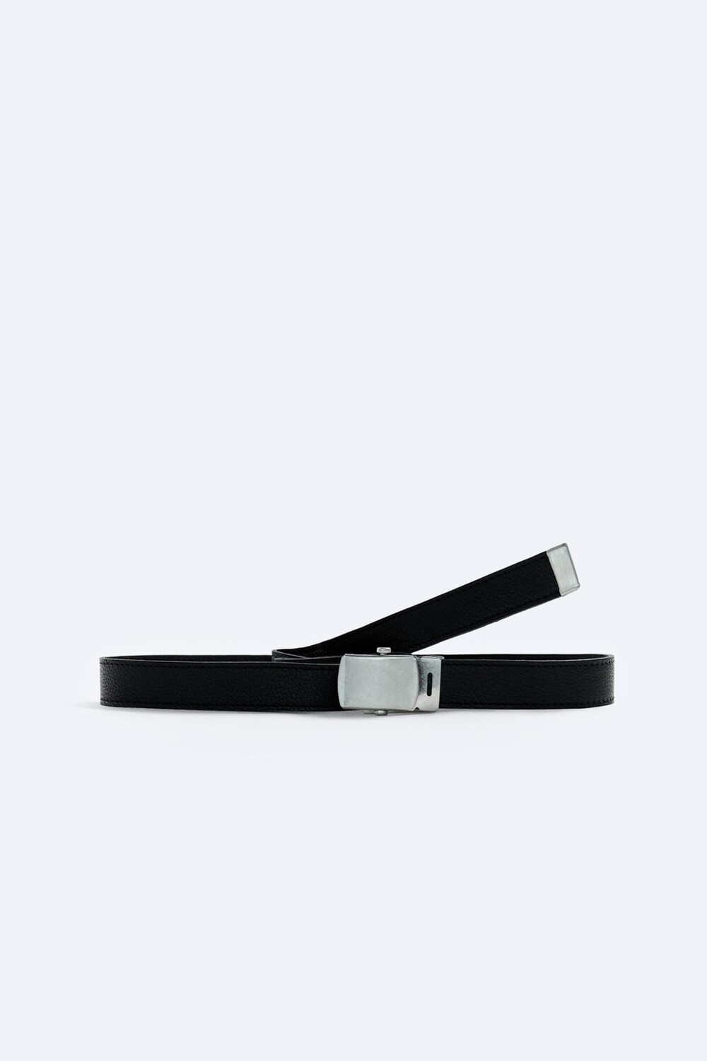 

Кожаный ремень ZARA, черный