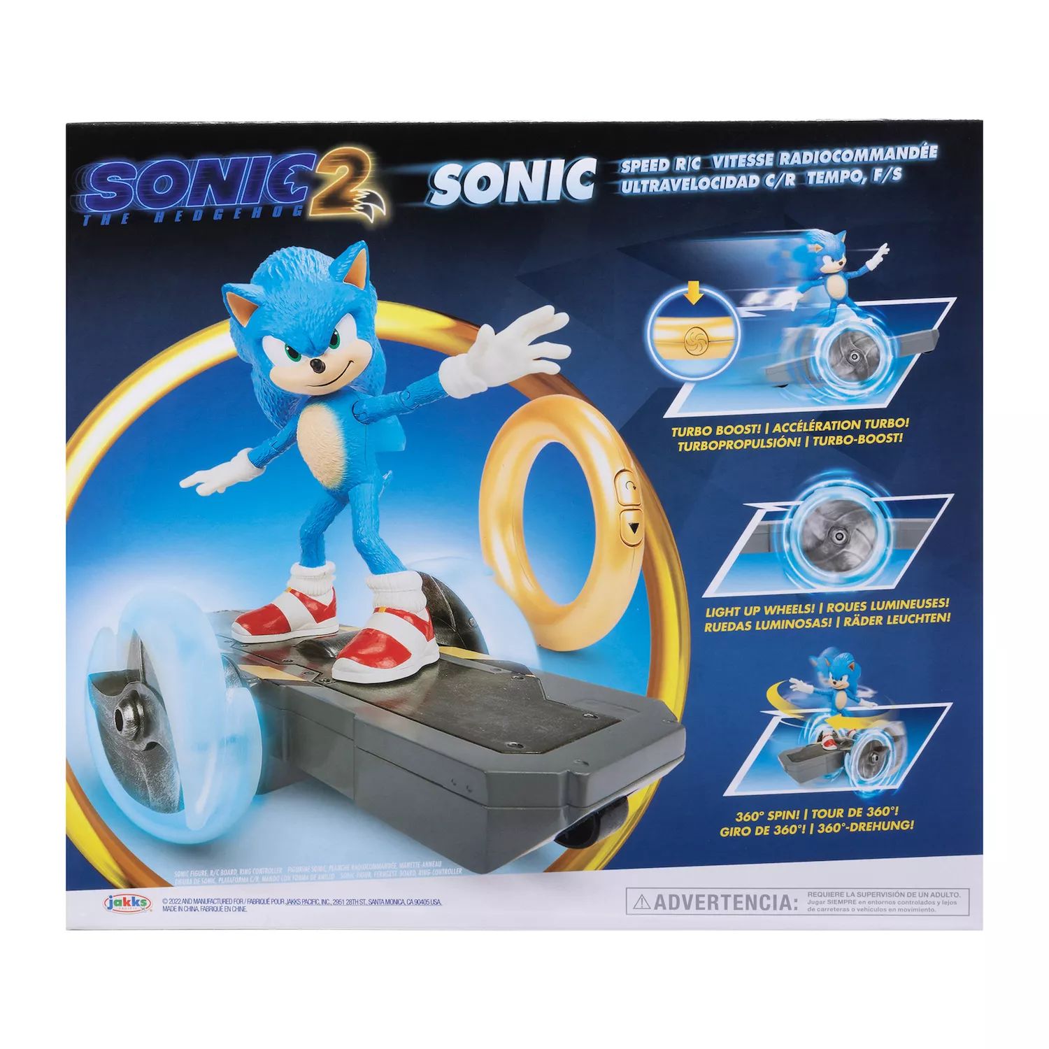 Jakks Sonic 2 Movie Sonic the Hedgehog RC Vehicle Jakks набор фигурок jakks pacific суперсемейка 2