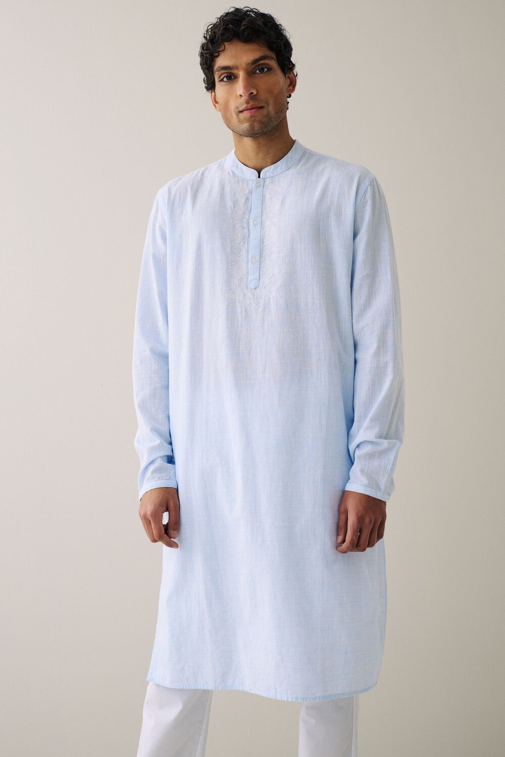 

Мужская удлиненная куртка Kurta с вышивкой Next, синий