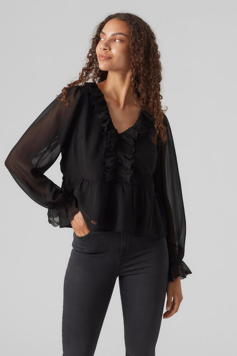 

Шифоновая блузка Vero Moda, черный