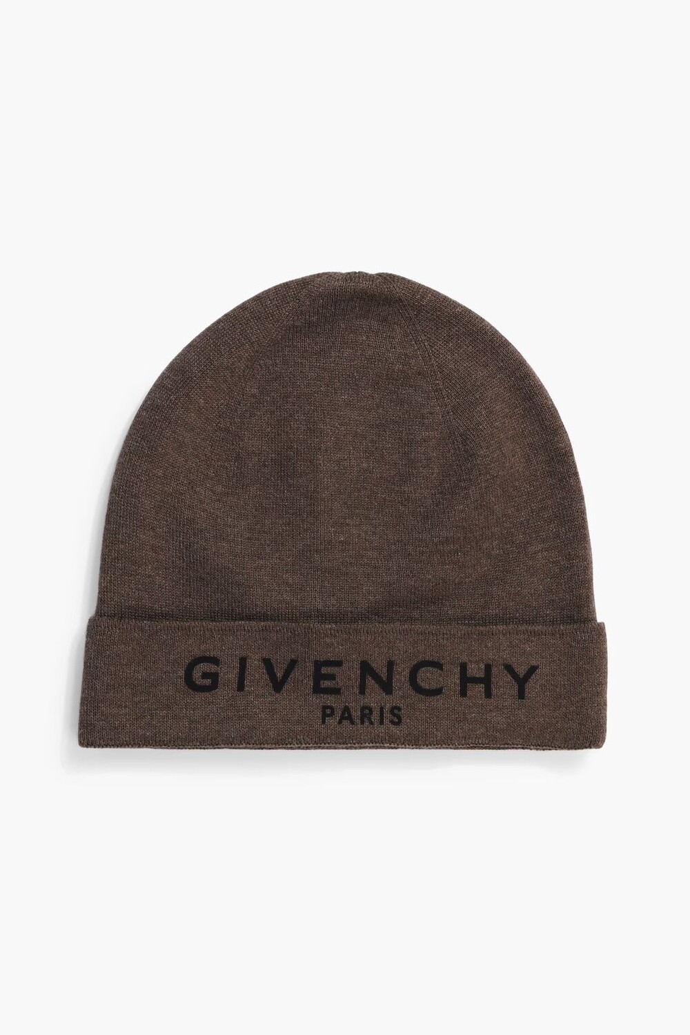 

Шапка-бини из хлопка и кашемира с аппликациями Givenchy, темно коричневый
