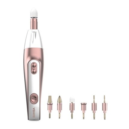 

Электрический маникюрный и педикюрный набор Bamba Pinkycare 700 Perfect Nails с 7 сменными насадками, 5 скоростями, 2 направлениями и эргономичным дизайном с футляром, Cecotec