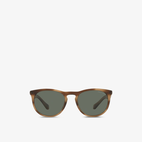 

Солнцезащитные очки AR8149 в круглой оправе из ацетата ацетата Giorgio Armani, коричневый