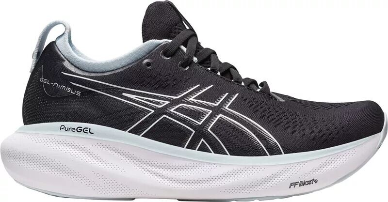 

Женские кроссовки Asics Gel-Nimbus 25, черный/небесно-голубой