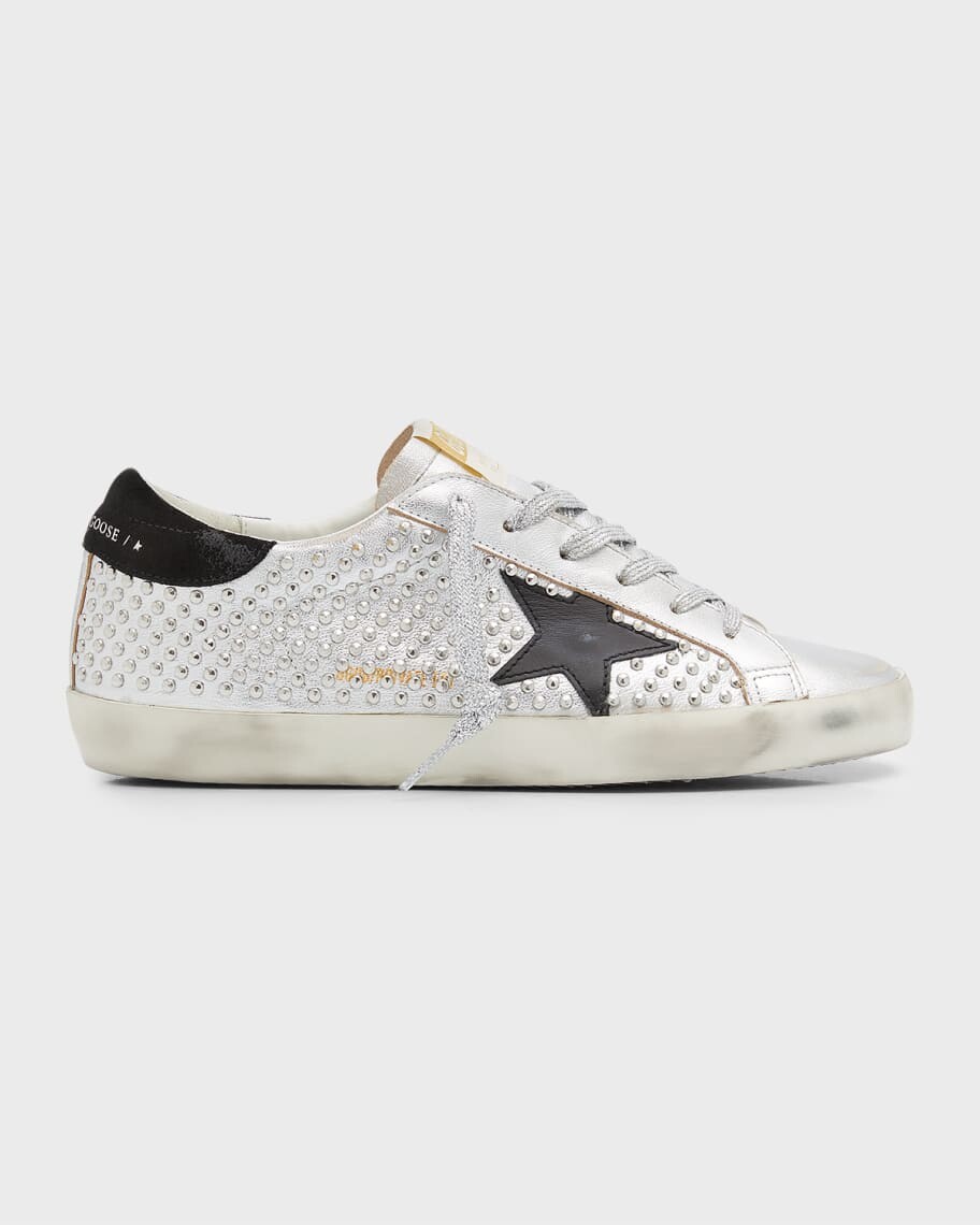 

Низкие кроссовки Superstar с кристаллами металлик Golden Goose