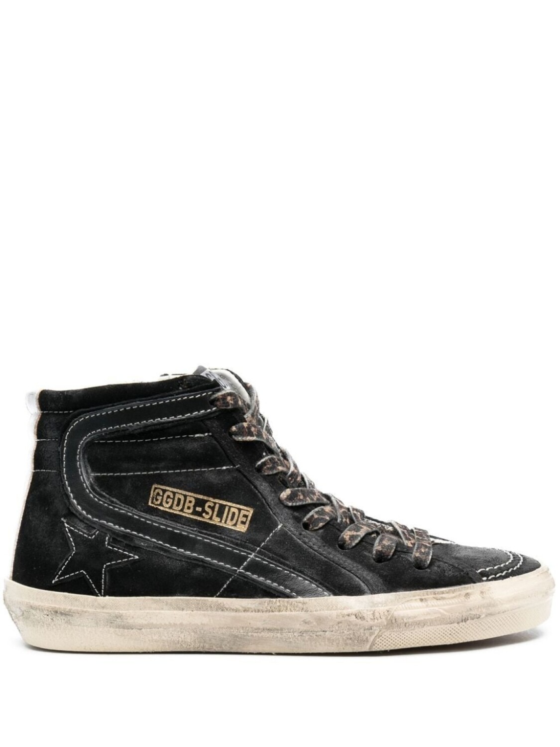 Golden Goose высокие кеды Slide, черный