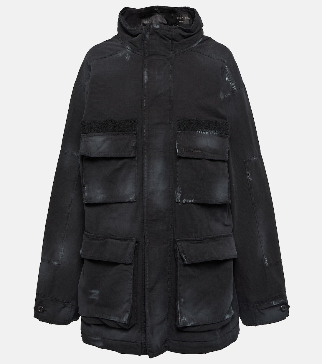 

Хлопковая парка из рипстопа BALENCIAGA, черный