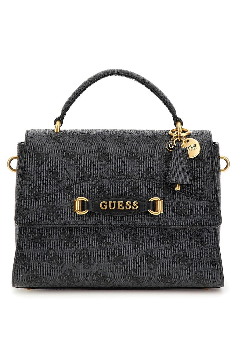 

Сумка с логотипом и клапаном Guess, черный