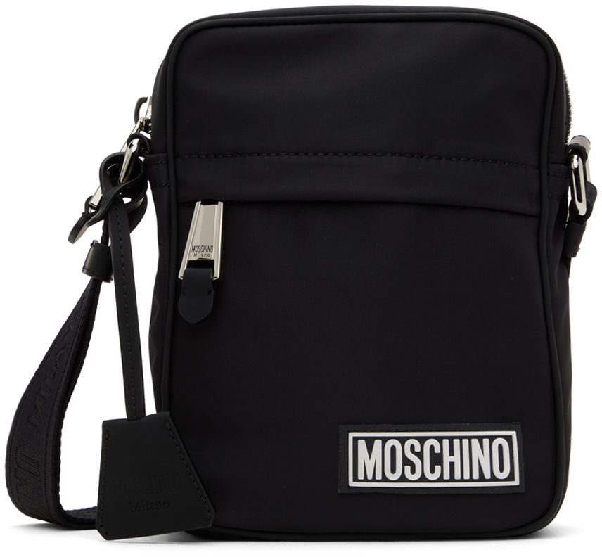 

Черная сумка из плотной ткани Moschino