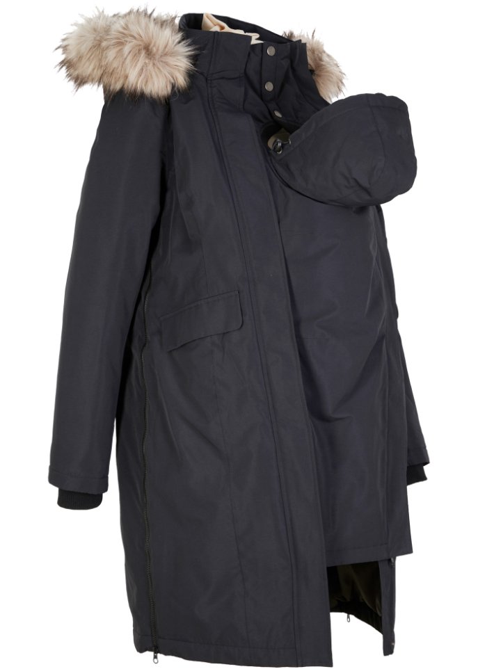 Устойчивое функциональное термопальто для беременных/пальто для ношения Bpc Bonprix Collection, черный
