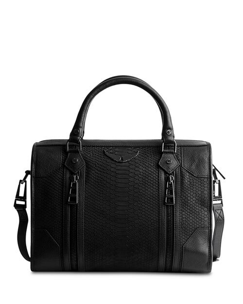 

Кожаная сумка Sunny среднего размера с тиснением Zadig & Voltaire, цвет Black