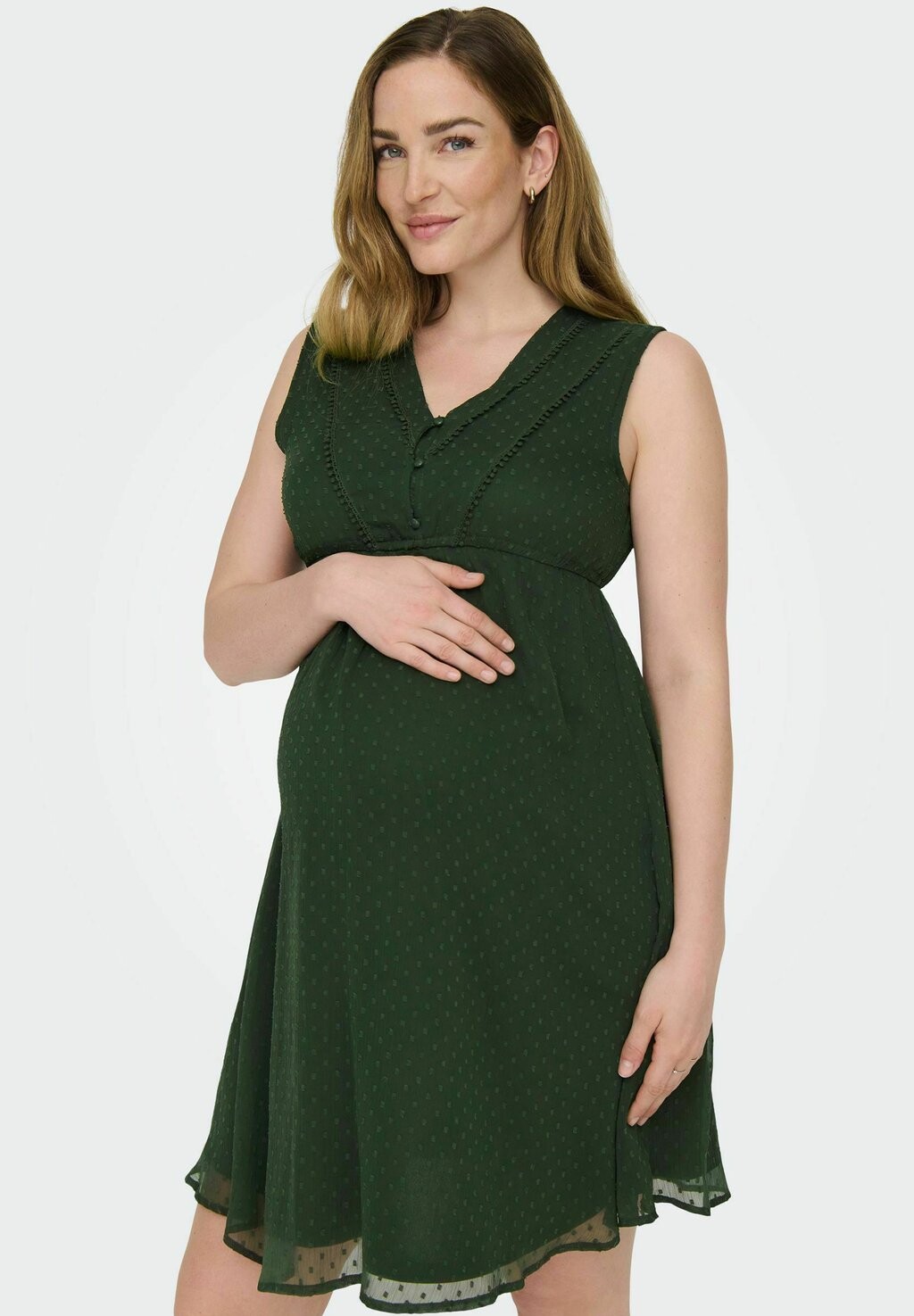 цена Летнее платье ONLY MATERNITY, оливковый