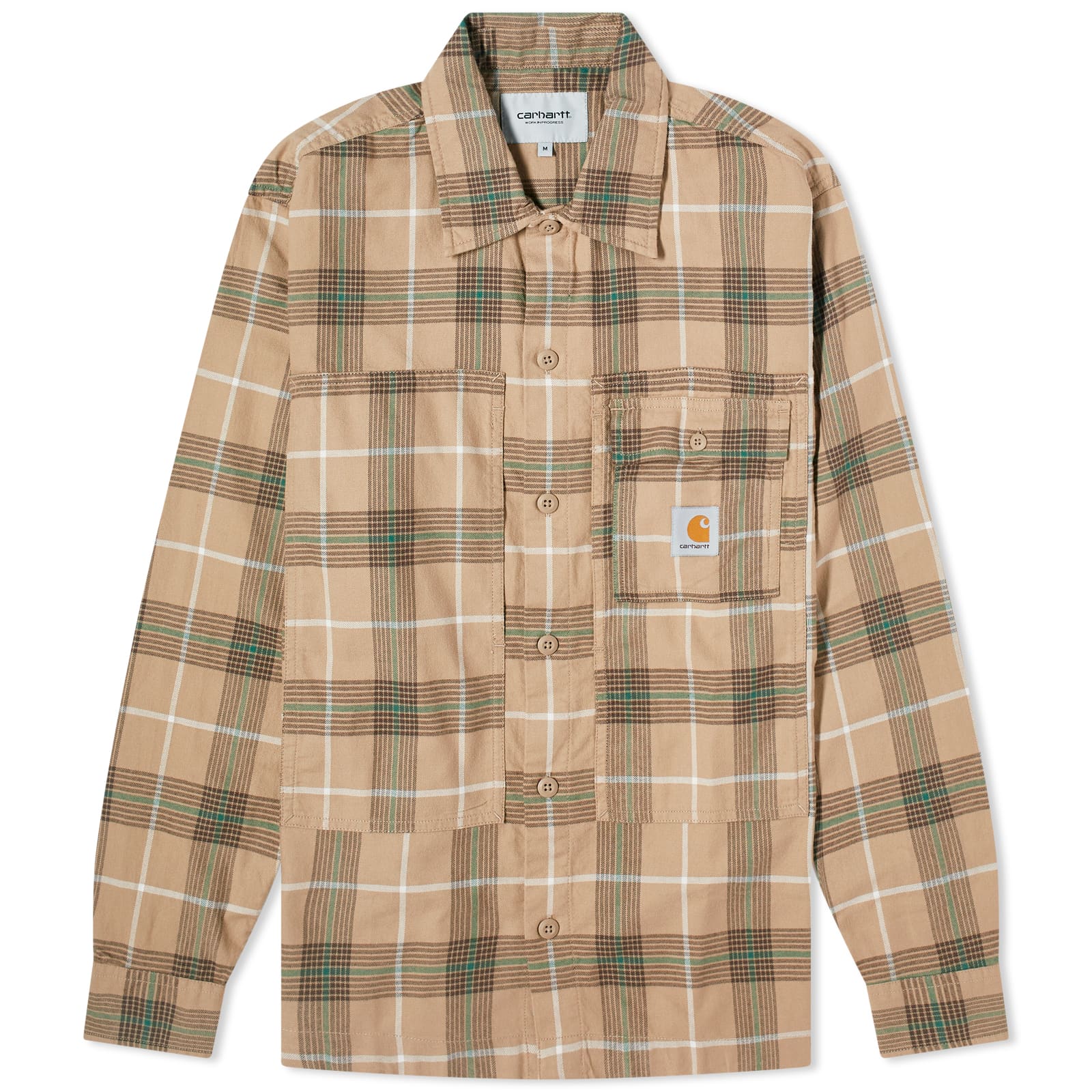 Рубашка Carhartt Wip Hadley Check Overshirt, цвет Leather Check цена и фото