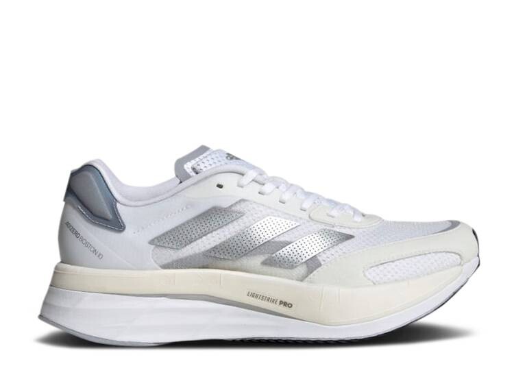 Кроссовки Adidas WMNS ADIZERO BOSTON 10 'WHITE SILVER METALLIC', белый кроссовки wmns adidas adizero boston 12 running shoes cloud white silver metallic grey five белый