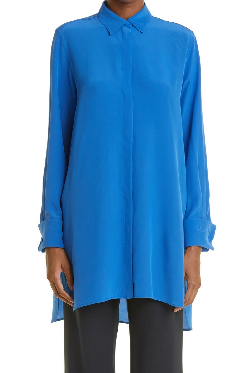 

Шелковая блузка Deborah High-Low MAX MARA