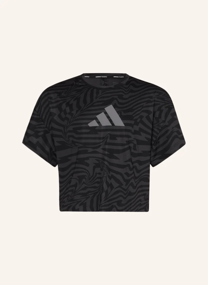 

Укороченная рубашка train icons Adidas, черный