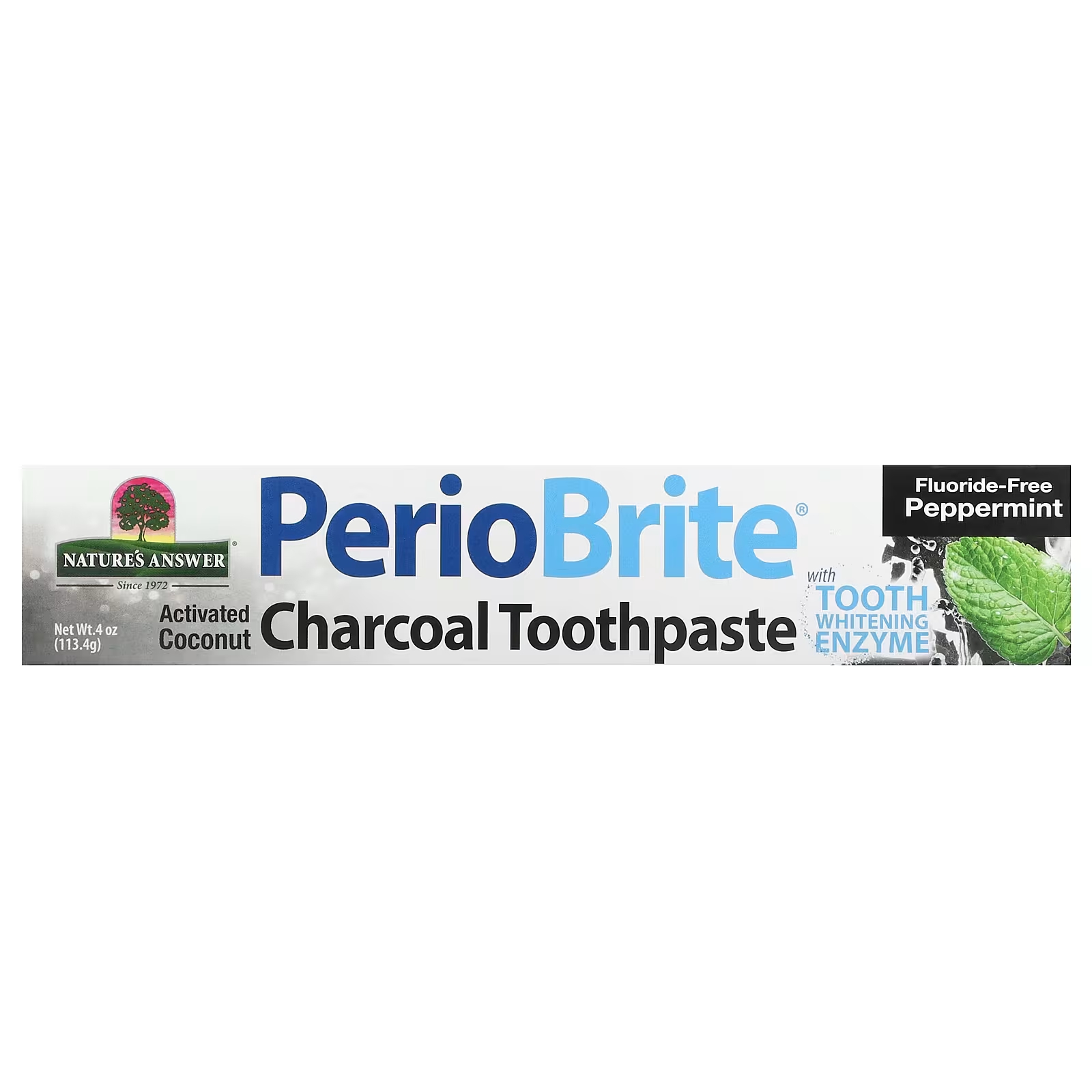 Зубная паста Nature's Answer PerioBrite Charcoal с мятным вкусом, 113,4 г
