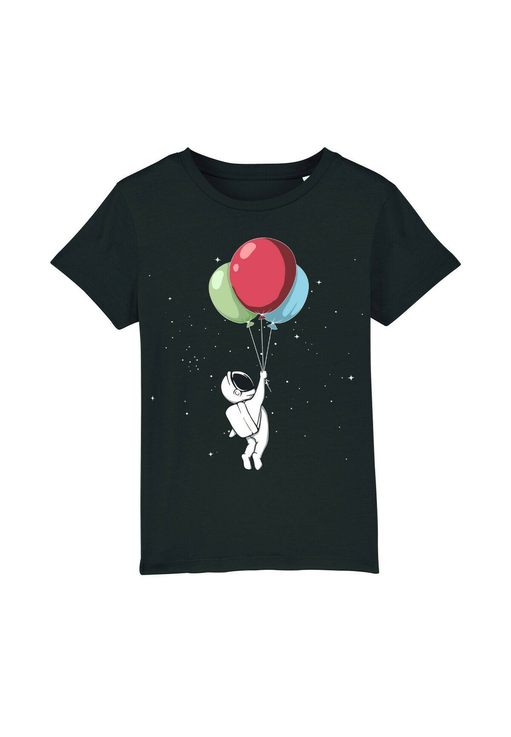 Футболка с принтом LITTLE BALLOON ASTRONAUT Watapparel, цвет black