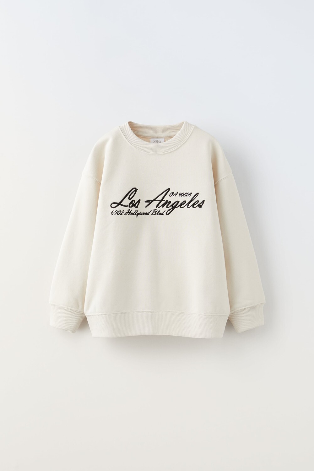 

Свитер с вышивкой Zara, устричный белый