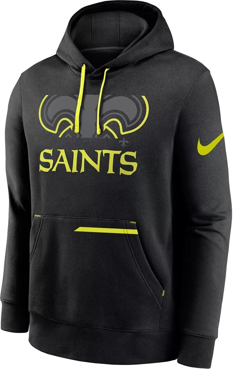 

Мужская толстовка с капюшоном Nike New Orleans Saints 2023 Volt Black