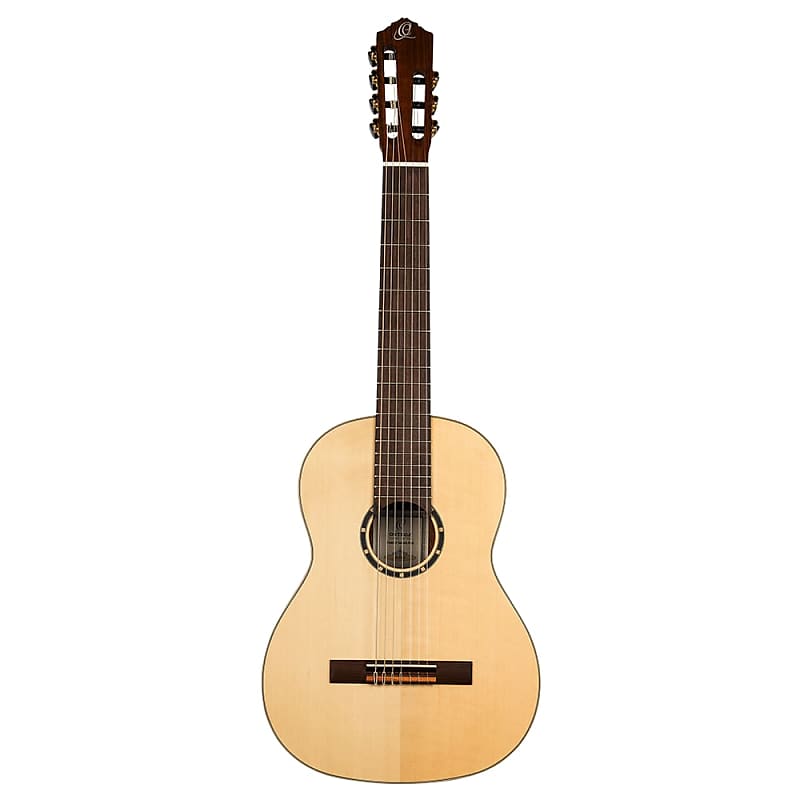 Акустическая гитара Ortega Guitars Family Series Pro 7-String Solid Top Nylon Classical Guitar w/Bag, Right, Full