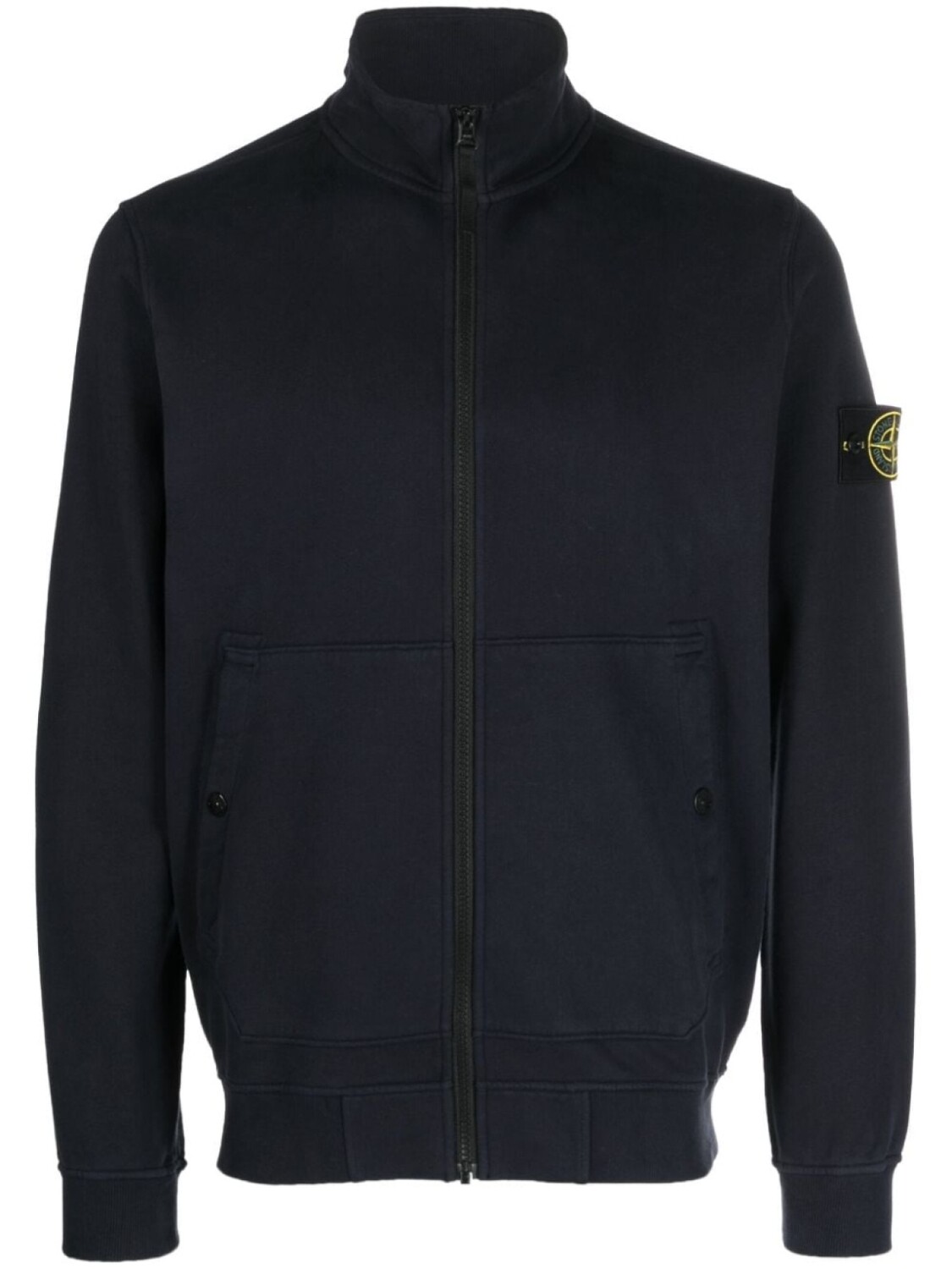 

Stone Island толстовка на молнии с нашивкой Compass, синий
