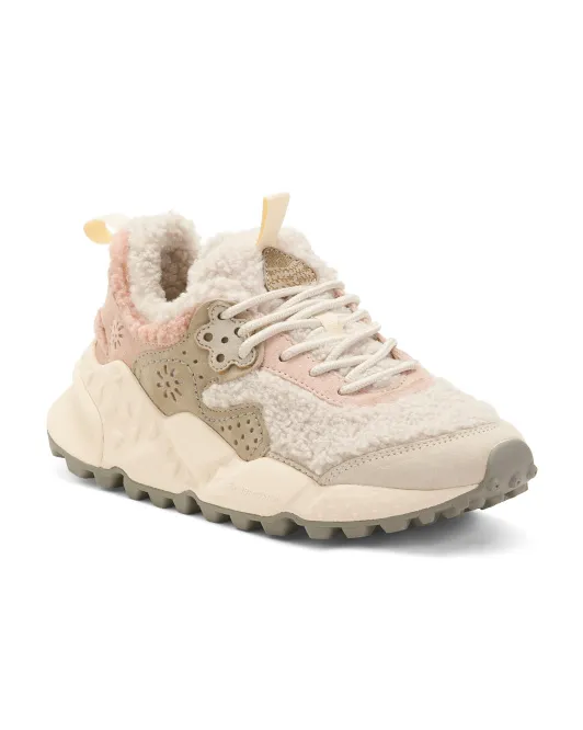 

Kotetsu Suede Teddy Sneakers Flower Mountain, белый