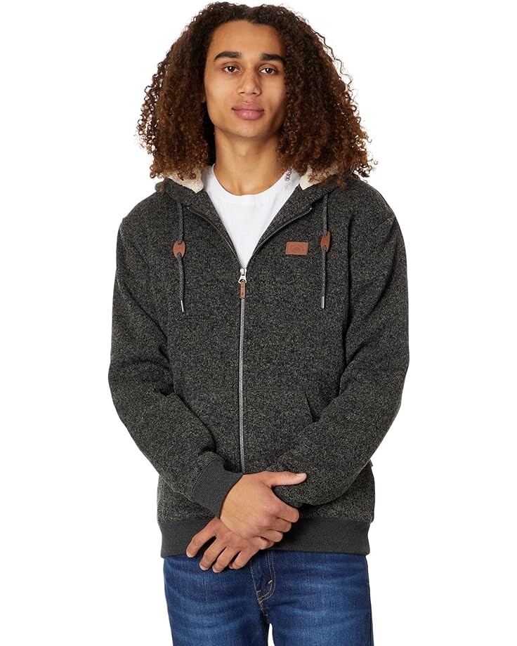 

Худи Quiksilver Keller Full Zip Sherpa, цвет Dark Grey Heather